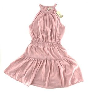 NWT JAPNA BABY PINK RUFFLE MINI DRESS!